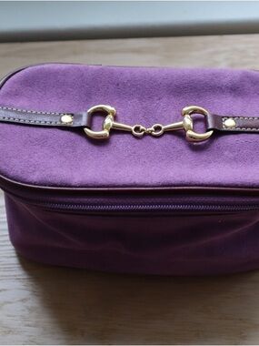 Purple Suede Cosmetic Case club rochelier brand